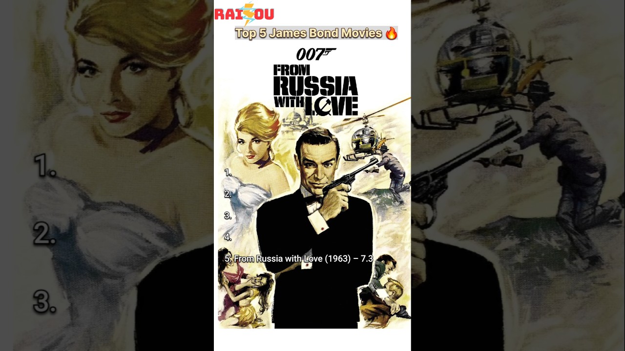 Top 5 James Bond Movies with Highest IMDb Ratings | Best 007 Films Ranked #top5 #fyp