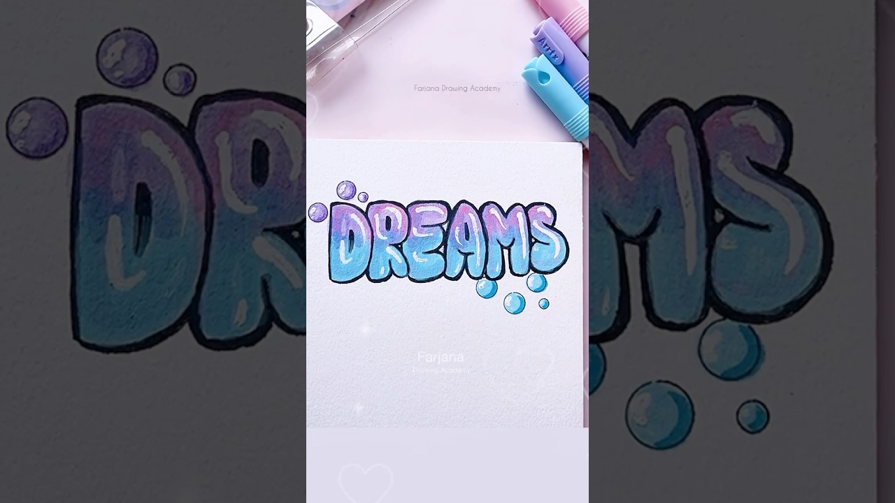 Bubble Letters ✨#art #calligraphy #lettering