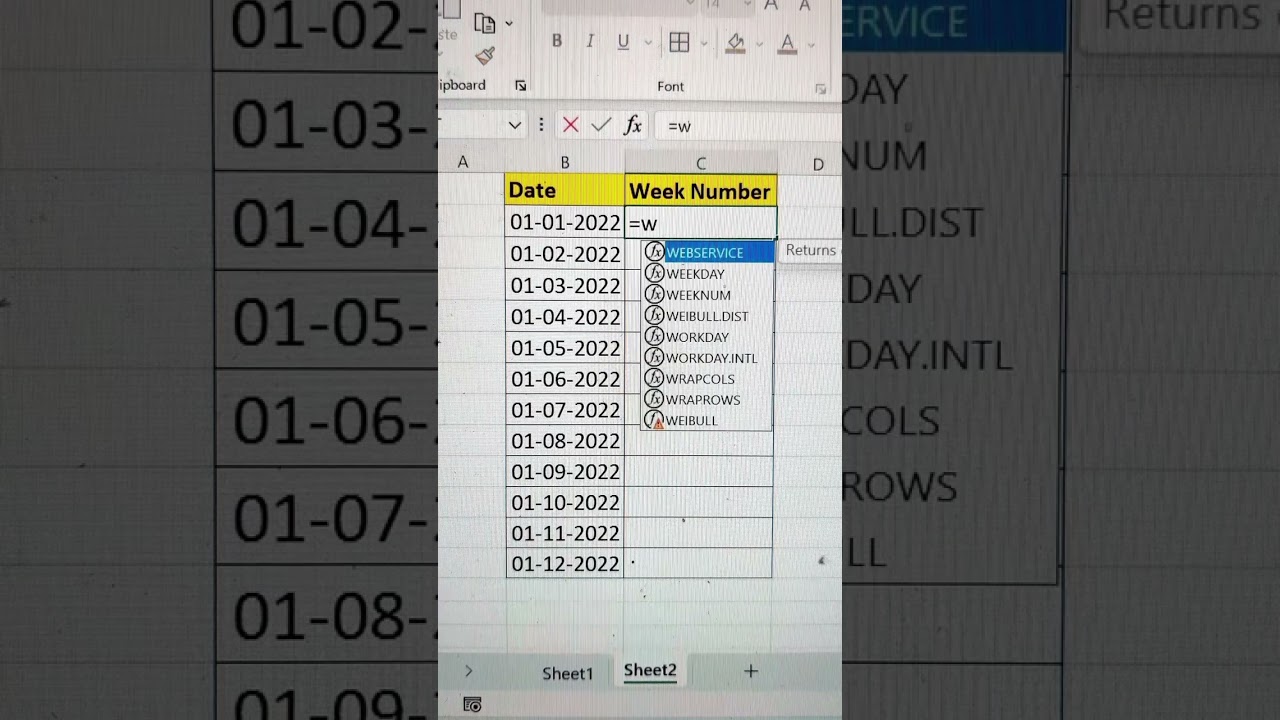 Find Week Number From Dates In Excel ✅ | Important Excel Function 💯 #excel #msexcel #learn #bytetech