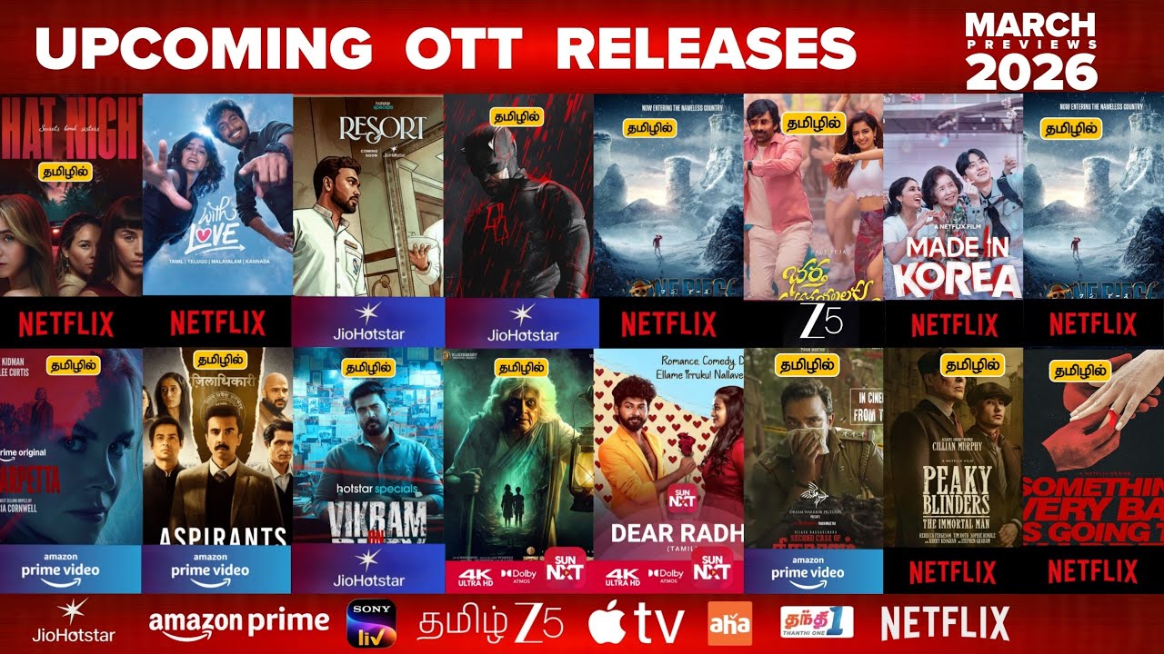 Upcoming New OTT Tamil Movies | Upcoming OTT Release Movies in Tamil & Tamil Dubbed Reviews