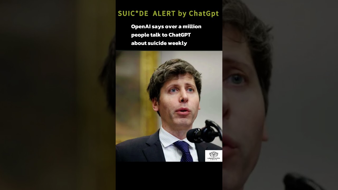 OpenAI says over a million people talk to ChatGPT about suicide weekly#ai #chatgpt #news #openai