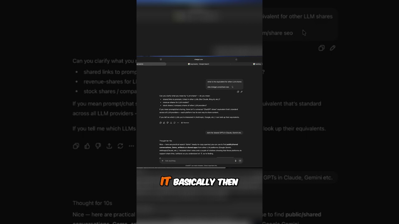 Google Dorking & LLMs: The End of Public GPT Chats?