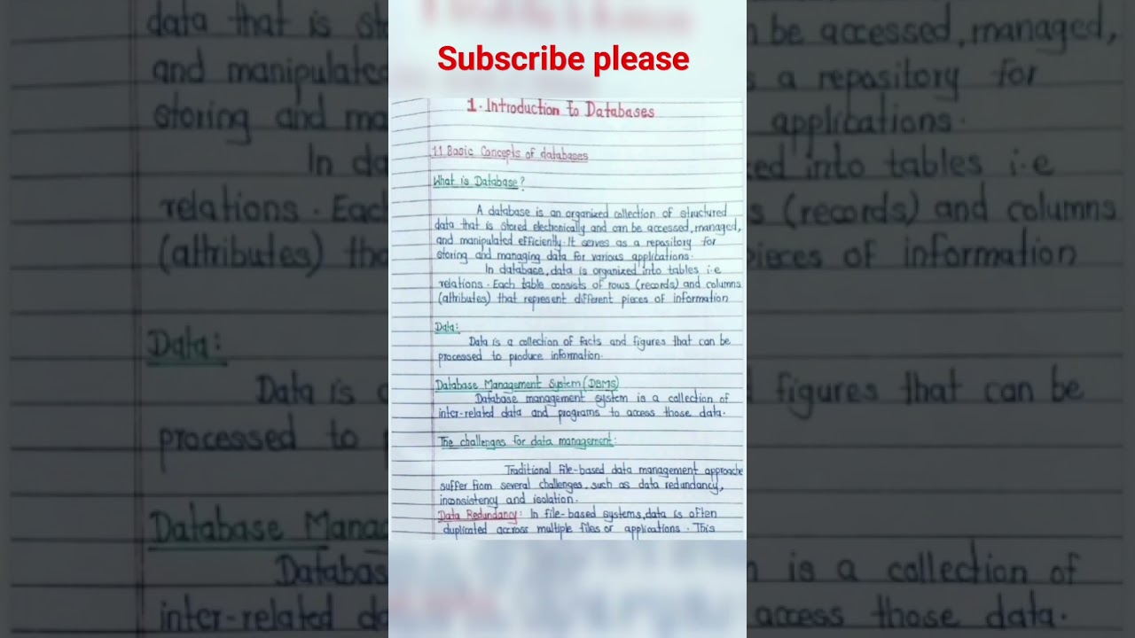 Introduction of database