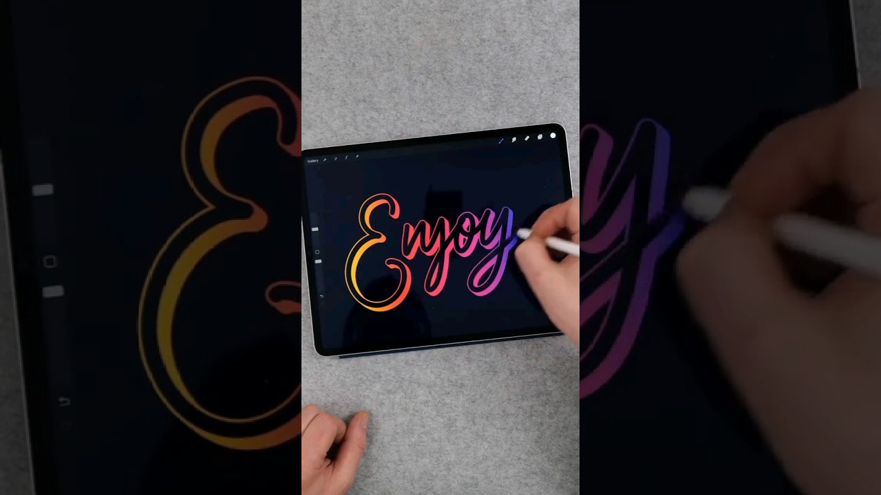 How to make Gradient Lettering in Procreate