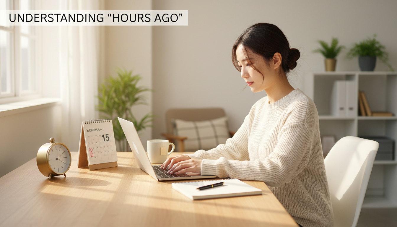 learn how to accurately express recent events using the phrase 'hours ago' in english. this guide clarifies its correct usage and helps improve your time-related expressions.