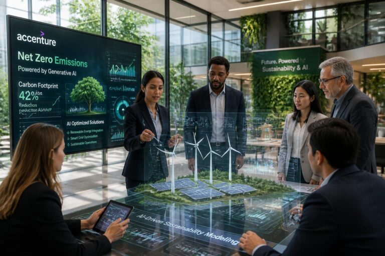discover how accenture leverages generative ai to accelerate the journey towards net zero, driving sustainable innovation and environmental impact.