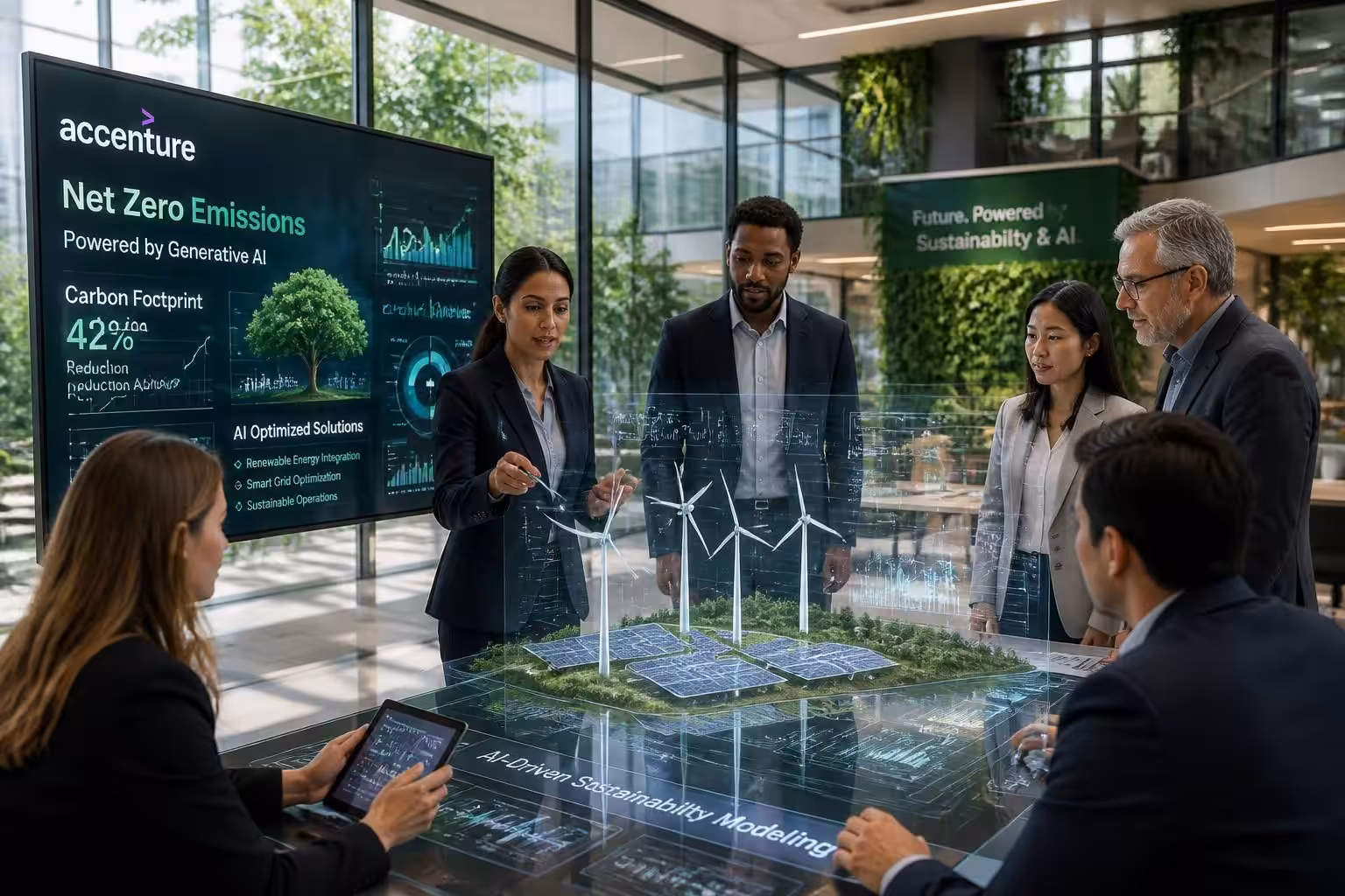 discover how accenture leverages generative ai to accelerate the journey towards net zero, driving sustainable innovation and environmental impact.
