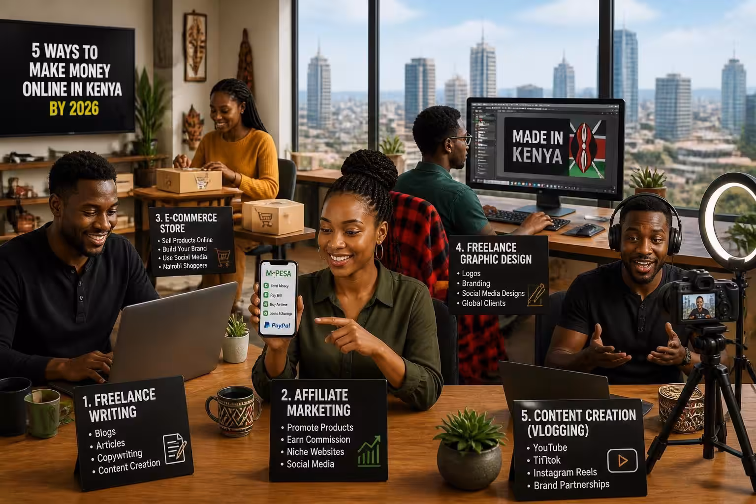 discover 5 effective ways to make money online in kenya in 2026. learn practical tips and strategies to boost your income from the comfort of your home.